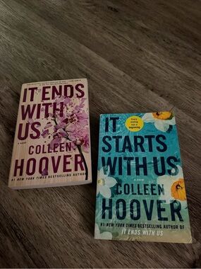 It Starts With Us & It Ends With Us Paperback Set - Teal & Pink Covers